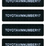 Toyota tamper evident label