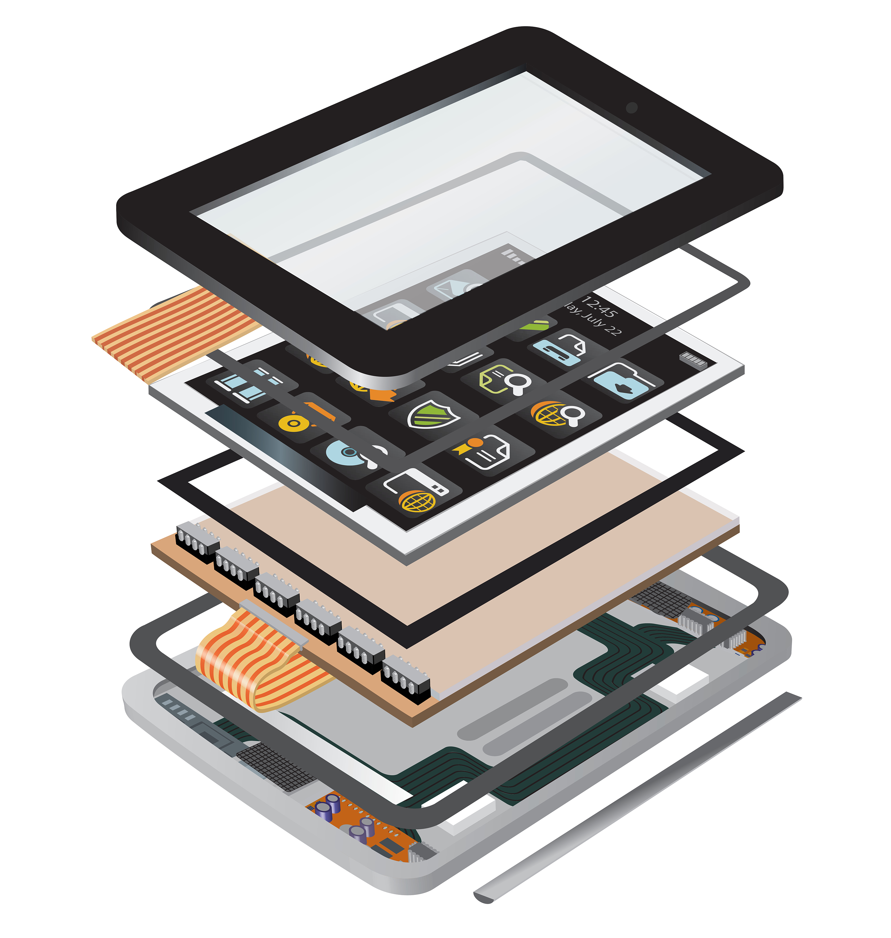 expanded layers of a tablet