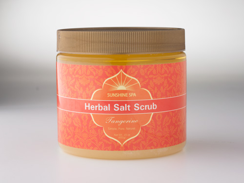 Herbal salt scrub