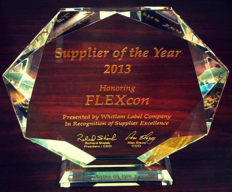 supplier of the year 2013 award