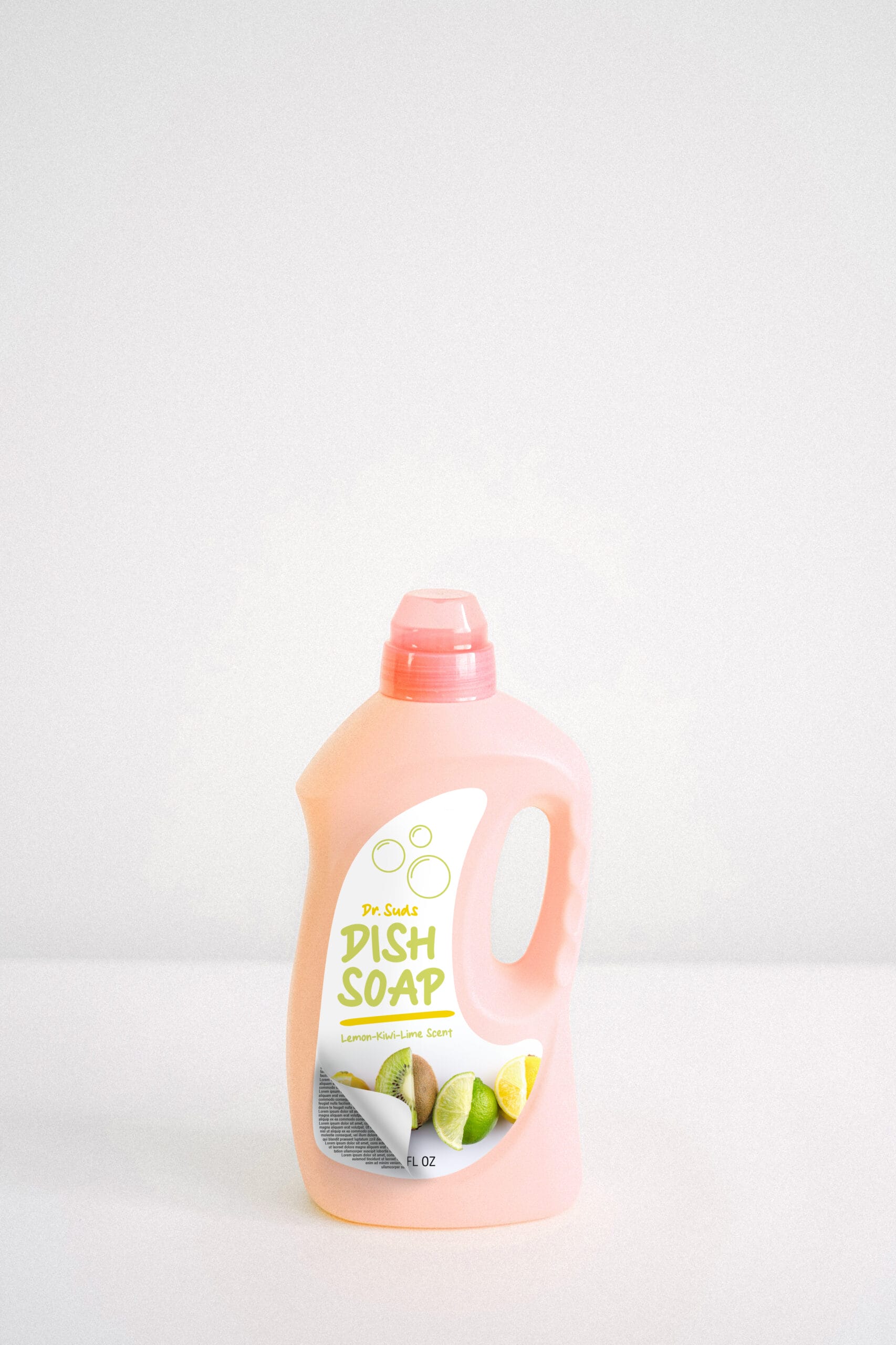 Dish Soap bottle featuring label