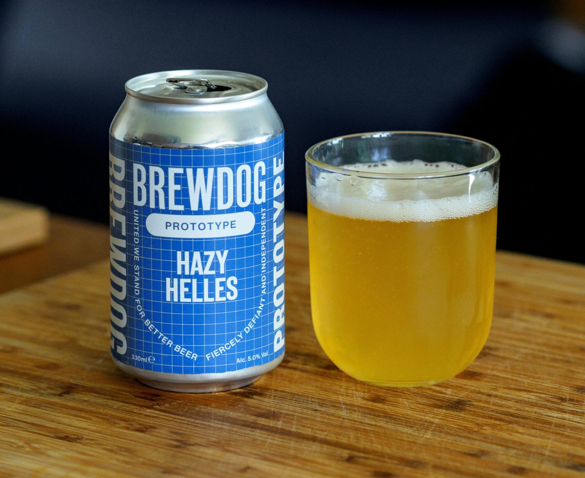 Brewdog Prototype Hazy Helles can and label