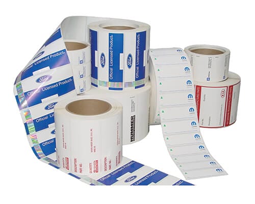 Imprinted labels