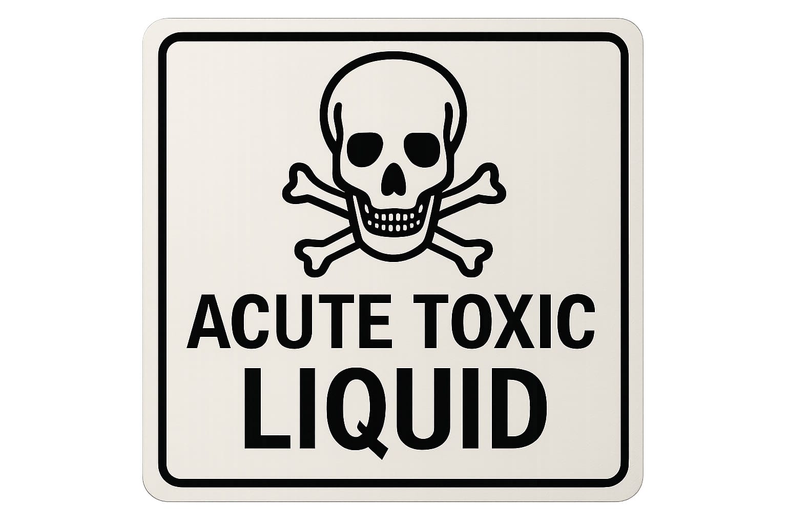 acute toxic liquid label