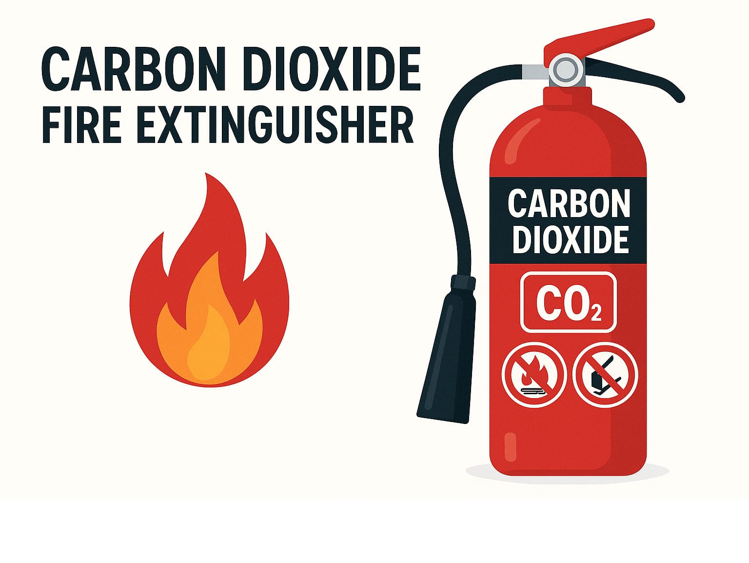  - carbon dioxide fire extinguisher label infographic 