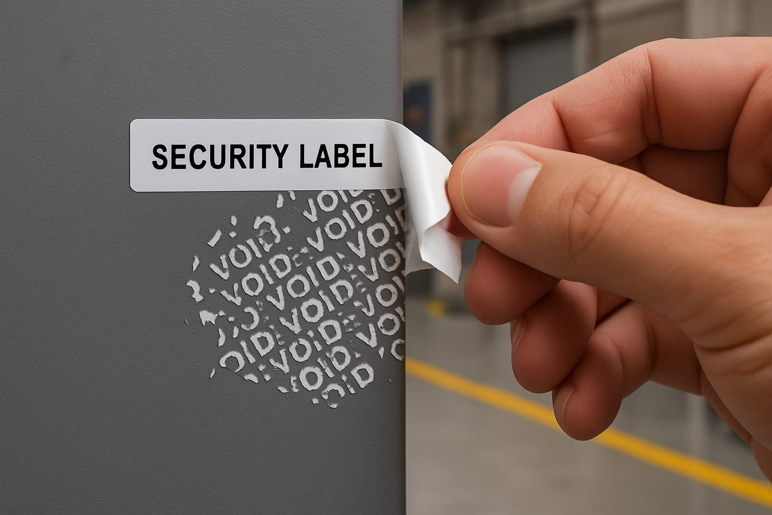 Label fragmenting into small pieces when removal is attempted - tamper evident vinyl