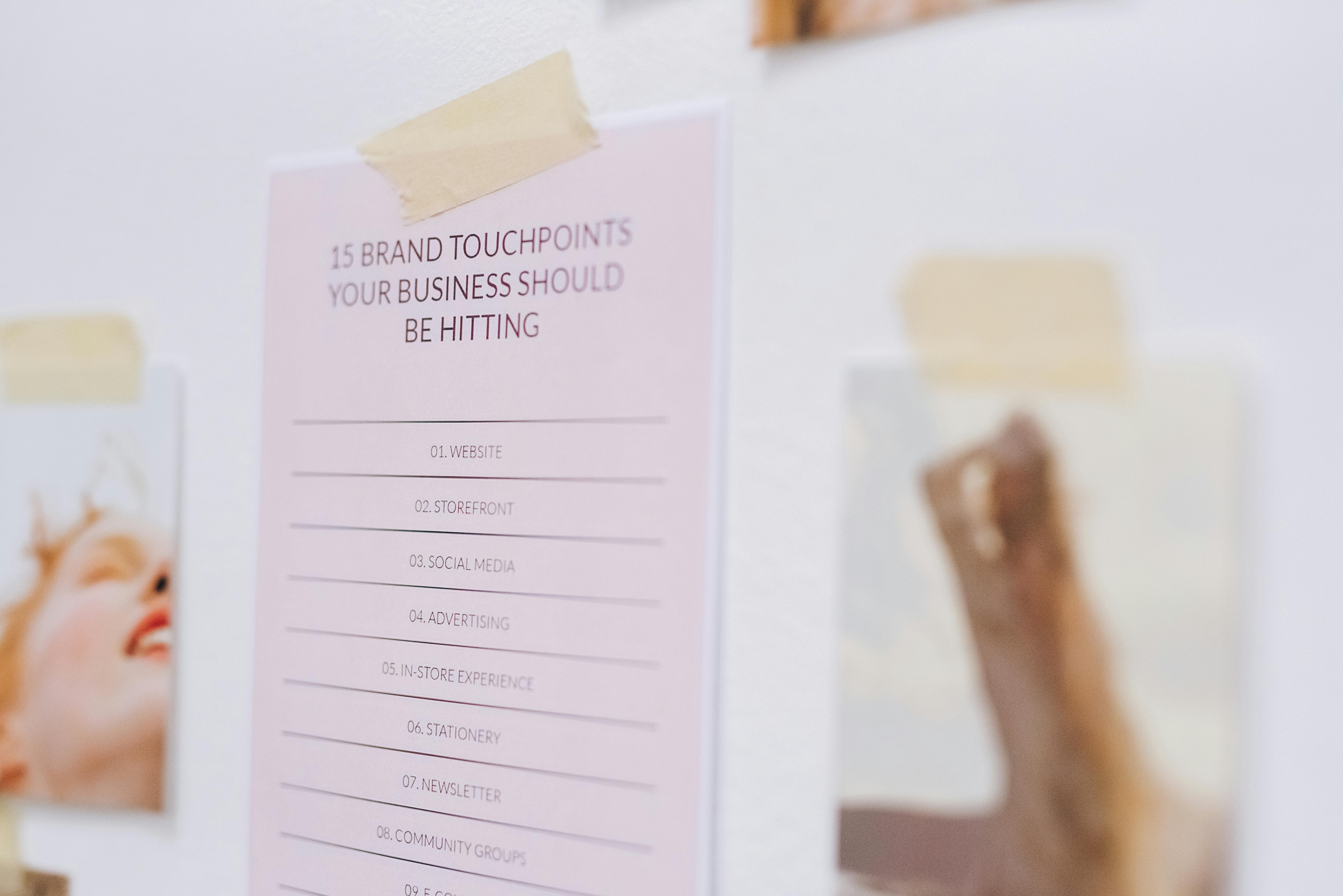 Image of a blueprint or a checklist with icons representing different brand integrity strategies - secure brand integrity